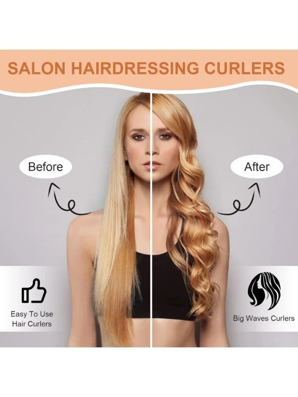 37 Pcs Thermal Hair Rollers Set with Clips & Comb - Self Grip Styling Tools